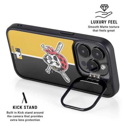 MLB Pittsburgh Pirates Split iPhone 14 Pro Kickstand Case